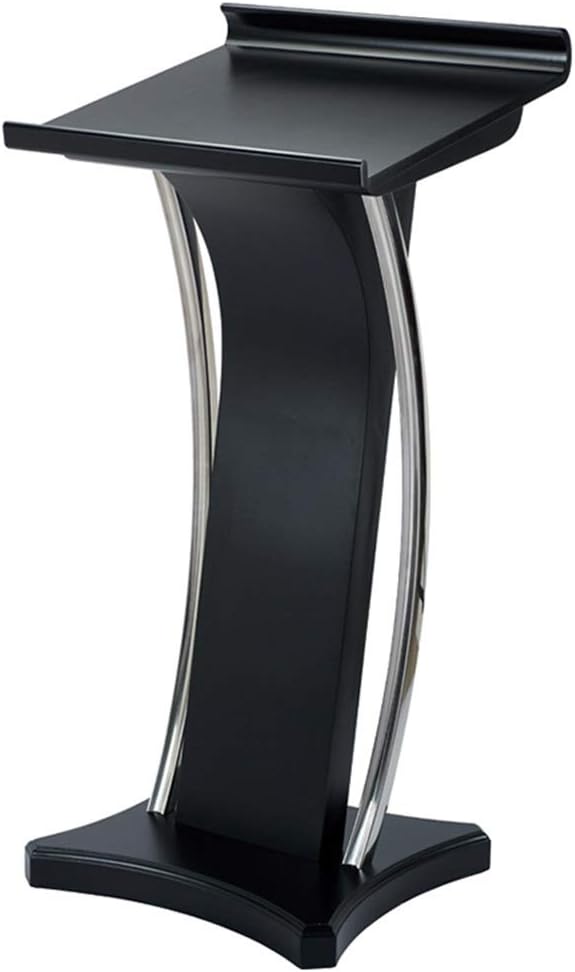 Podium Welcome Meeting Room Podium Table Mobile Stainless Simple Modern Speaking Lectern (Color : White, Size : One Size)