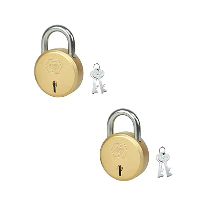 Harrison J-6 EN-0257_PK 2 Steel 5 Levers Padlock with 2 Keys (Pack of 2)