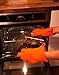 Barbecue Grilling Cooking Gloves - Heat Resistant Silicone BBQ Accessories - Waterproof Grill & Kitchen Tools for Men & Women -Double as Pot Holders & Oven Mitts -w/ Bonus Basting Brush