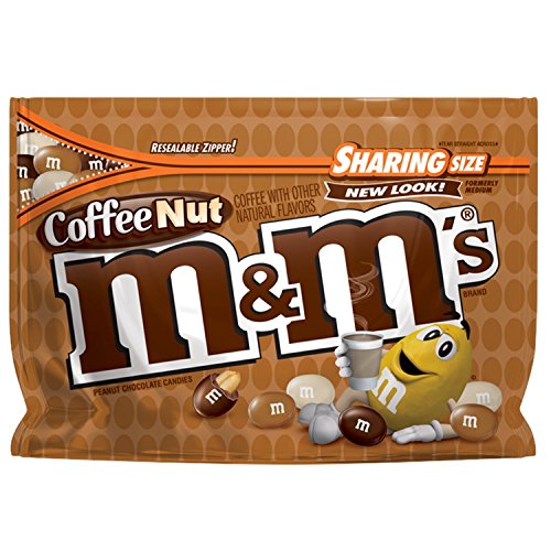 M&M'S Coffee Nut Peanut Chocolate Candy Sharing Size 9.6-Ounce Bags (Pack of 2)