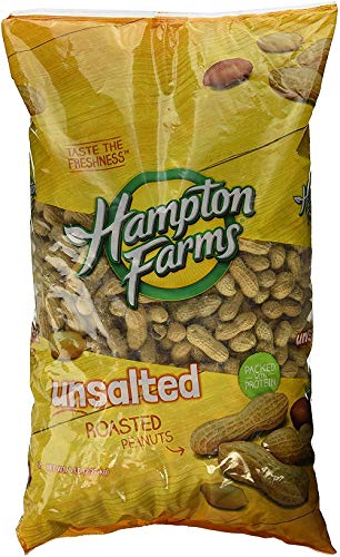 Hampton Farms No Salt Roasted In Shell Peanuts, 5 lb. Bag