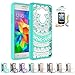 Galaxy Grand Prime / J2 Prime / Grand Prime Plus Case With Clear HD Screen Protector, AnoKe Colors Totem Mandala Ultra Slim Fit Acrylic TPU Hybrid Cell Phone Cover Cases For Samsung G5308 TM CH Mint