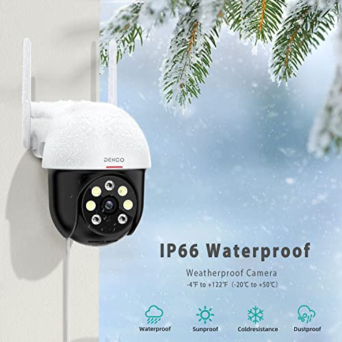 DEKCO 2K Security Camera Outdoor, WiFi Surveillance & Security Camera