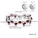 Girl Era Elegant Sexy Red Cubic Zirconia Crystal Waves Tennis Bracelet Charm Bracelets for Womens