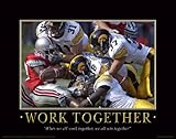 Iowa Hawkeye Football Motivational Poster Art Print 11x14 Nile Kinnick Stadium Herky
