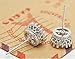 IPINK- Luxurious Round Studs Cubic Zirconia White Gold Plated Stud Earring 9.3MM