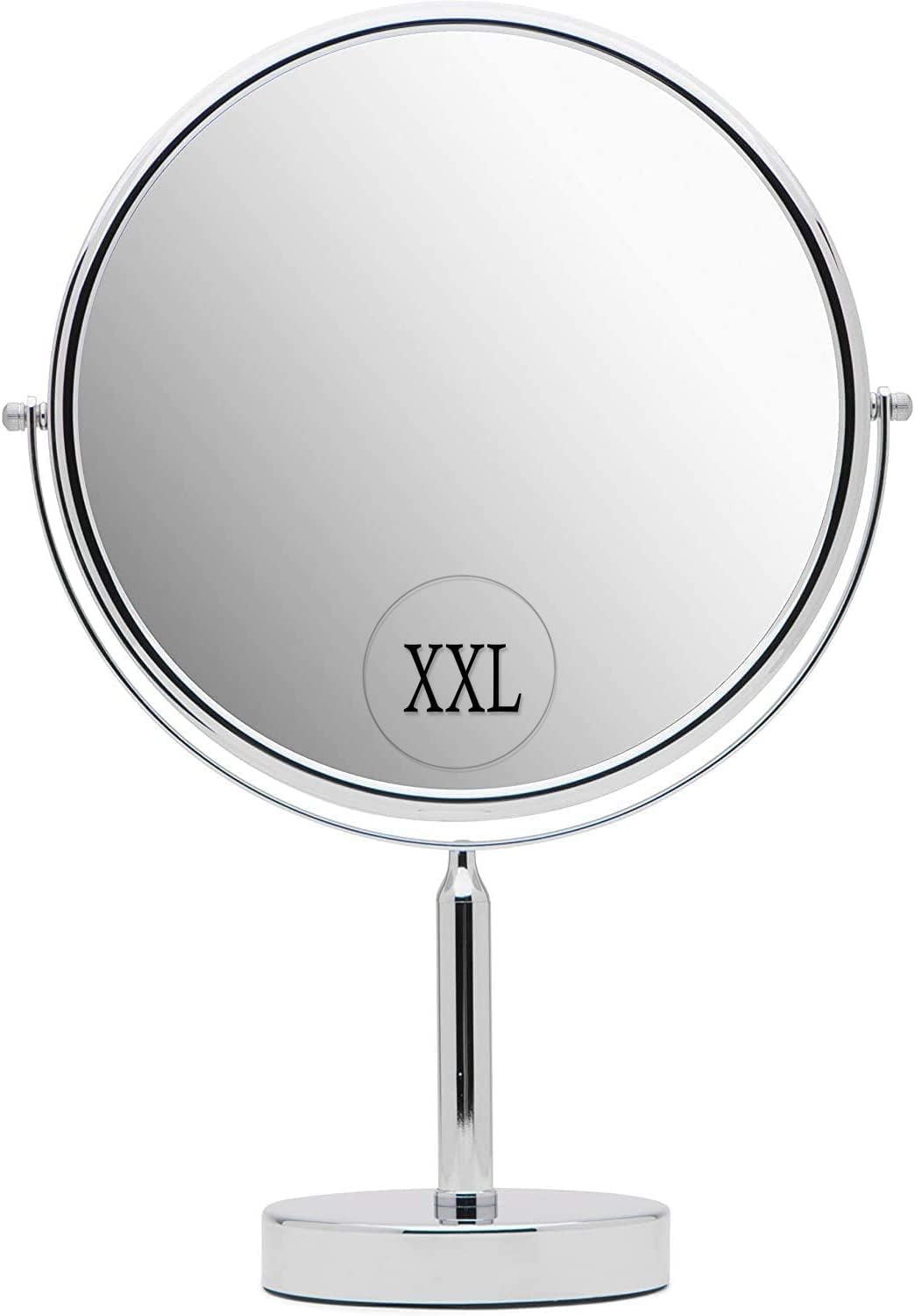 XXLarge Oversized 3X Weak Magnifying Mirror with Stand for Desk, Table, Retail Store Countertop, and Makeup Vanity - Double Sided 3X/1X Magnification - 17