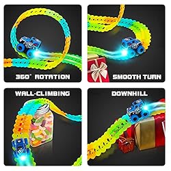 Kids Race Car Track with Flexible Track,Race Car