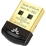 Avantree DG45 - USB Bluetooth 5.0 Adapter for PC, Bluetooth Dongle for Computer Desktop Laptop, Wireless Transfer for Bluetoo