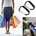 Dxg 2 Pack 13.58cm Grocery Bag Holder Handle Carrier Tool Grip Your Tote, Shopping and Plastic Bags with Packing Box, Black
