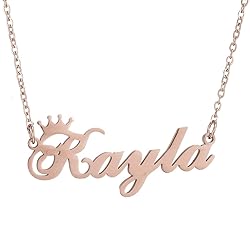SKQIR Personalized Name Necklace Rose Gold