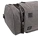 Ulgoo Travel Duffel Bag Canvas Bag Leather Weekend Bag Overnight (Grey)
