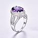 BONLAVIE Vintage 10.2ct Created Purple Amethyst Engagement Ring 925 Sterling Silver for Women