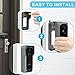 Doorbell Camera Wi-Fi with Motion Detector/Waterproof Video Doorbell/Free Chime/16GB Micro SD Card Included/Night Vision/166°Wide Angle/Two-Way Audio(AWOW J1)