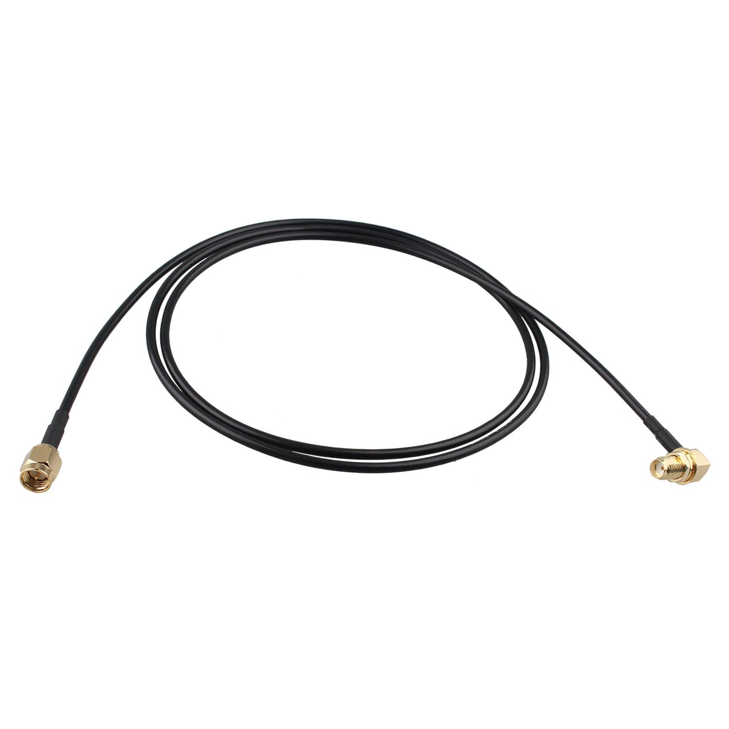 Futheda SMA Male to SMA Female Right Angle Adapter Aerial Antenna Extension Cable RG174 Coaxial Cable 1m/3 feet for 4G LTE Antenna WiFi Router Wlan FPV Drone Controller Ham Radio Transceivers