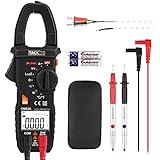 Digital Clamp Meter, Tacklife CM02A 600 Amp TRMS 6000 Counts NCV with AC Current AC/DC Voltage Test Temperature Measure Auto-Ranging Multimeter