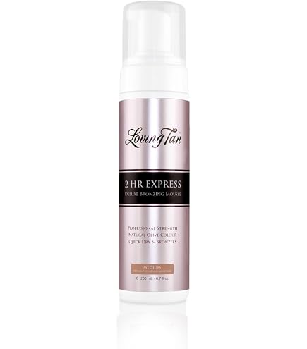 Loving Tan 2 HR Express Self Tanning Mousse, Dark - Streak Free, Natural, Professional Quality - 5+ Sunless Self Tanner Applications per Bottle, Cruelty Free, Naturally Derived DHA