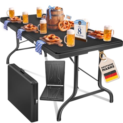 KESSER® Buffettisch Tisch klappbar Kunststoff 183x76 cm Campingtisch Partytisch Klapptisch Gartentisch für Garten, Terrasse und Balkon zusammenklappba
