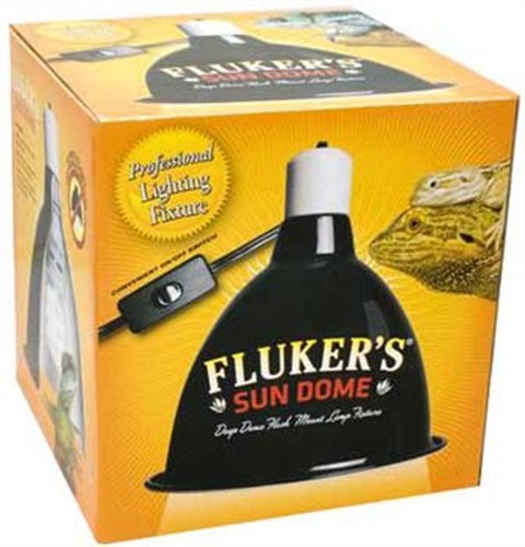Fluker's 27004 Mini Sun Dome Reptile Lamp - Deep Dome Fixture, 5.5-Inch