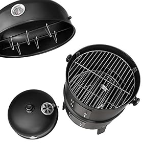 TecTake Barbacoa Barbecue Grill con Carbón Vegetal Parrilla Fumador