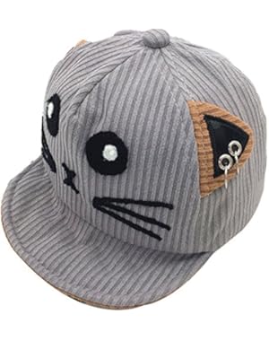 Cat Hat Children Baby Boys and Girls Baseball Cap Hoop Corduroy Peaked Cap Visor