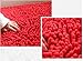 KLOUD City® Red anti-slip microfiber carpet / doormat / floor mat / bedroom / kitchen area rug carpet (31