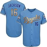 Men's #16 Bo Jackson Baseball Alternate Jersey Blue