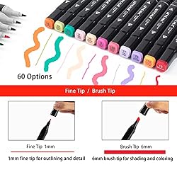 Y YOMA 60 Dual Tip Markers Alcohol Markers Brush