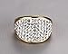 Stainless Steel Engagement Wedding Band Ring for Women,White Rhinestone Crystal Paved,Gold Plated