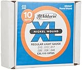 D'Addario EXL110-10P Nickel Wound Electric Guitar Strings, Regular Light, 10-46, 10 Sets, Frustration-Free Packaging