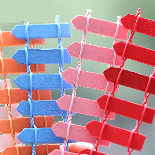 Ioffersuper 3 Pcs 5X100CM White Mini Wooden Fence for Miniature Fairy Garden Ornament Small Wood Picket Fence Craft Micro Landscaping Decor DIY Accessories