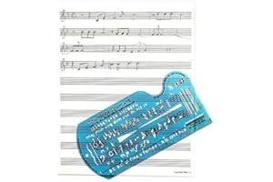 LONG BEACH MUSIC Song Writer's Composing Template Stencil for Music Notes & Symbols with Manuscript Staff Paper Tablet