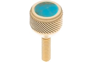 KGUBRASS saxophone Neck Screws 135 Heavy by KGUMusic for alto, tenor, soprano, baritone sax for YMH, Keilwerth, Antigua, Buffet, Selmer TS44 (Raw Brass, Turquoise)