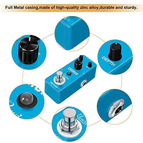 Rowin Analog Chorus Pedal for Electric Guitar/Bass True Bypass LE304