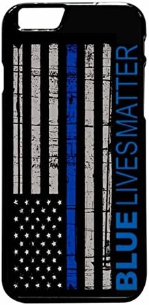 Turbo Delivery LLC Blue Lives Matter Police Law Enforcement -Rubber Case for Apple iPhone 6 Plus, 6S Plus (5.5" screen), Made in the USA, Includes 2 screen Protectors. Style 67