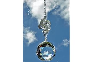 BODHI CREATIONS Hanging Crystal Prism, Suncatcher ornament, window decoration, Feng Shui ornament, Rainbow Maker,