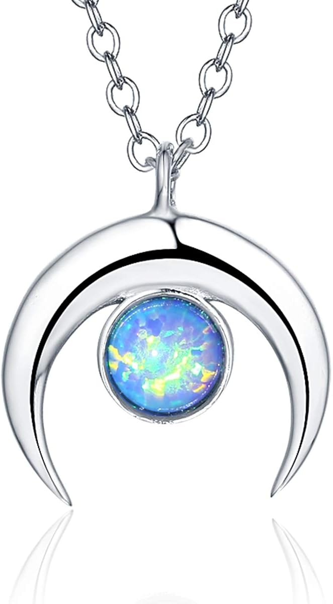 waning crescent moon necklace