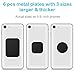 VOLPORT 3M Car Mount Adhesive and Phone Magnets Replacement Kit, 6 Pack Magic Mount Cell Phone Metal Plates with 8 Pack Double Side Round Sticky Tape Circle Sticker Pads for Dash Magnetic Phone Holder