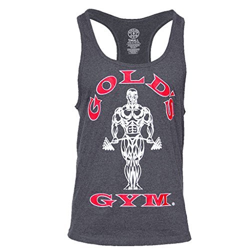 Gold's Gym Men's Muscle Joe Premium Stringer Vest - Charcoal Marl, X-Large by Gold's Gym