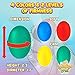 Funky Egg Grippers Set 4 Piece - Stress Relief Squishy Bouncing Ball - 2 Soft 2 Firm Hand Strengthening - Finger Resistance Squeeze Eggs Gift | Autism, ADHD and EDC Toys for Kids and Adult