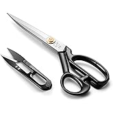 Sewing Scissors - Fabric Scissors 10 inch - Tailor's Dressmaking Shears Heavy Duty for Fabric, Leather Cutting, Sewing, Dress