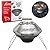 Portable Tailgater Grill by Budweiser - Non-stick Collapsible Stainless Steel 12" Outdoor Grill with Carrying Bag