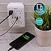 Philips 6-Outlet Extender with 4-USB Port Surge Protector, Charging Station, 900 Joules, Grounded Power Adapter, Indicator Light, 3-Prong, 4.2 AMP/21 Watt, ETL Listed, White, SPP6463WG/37