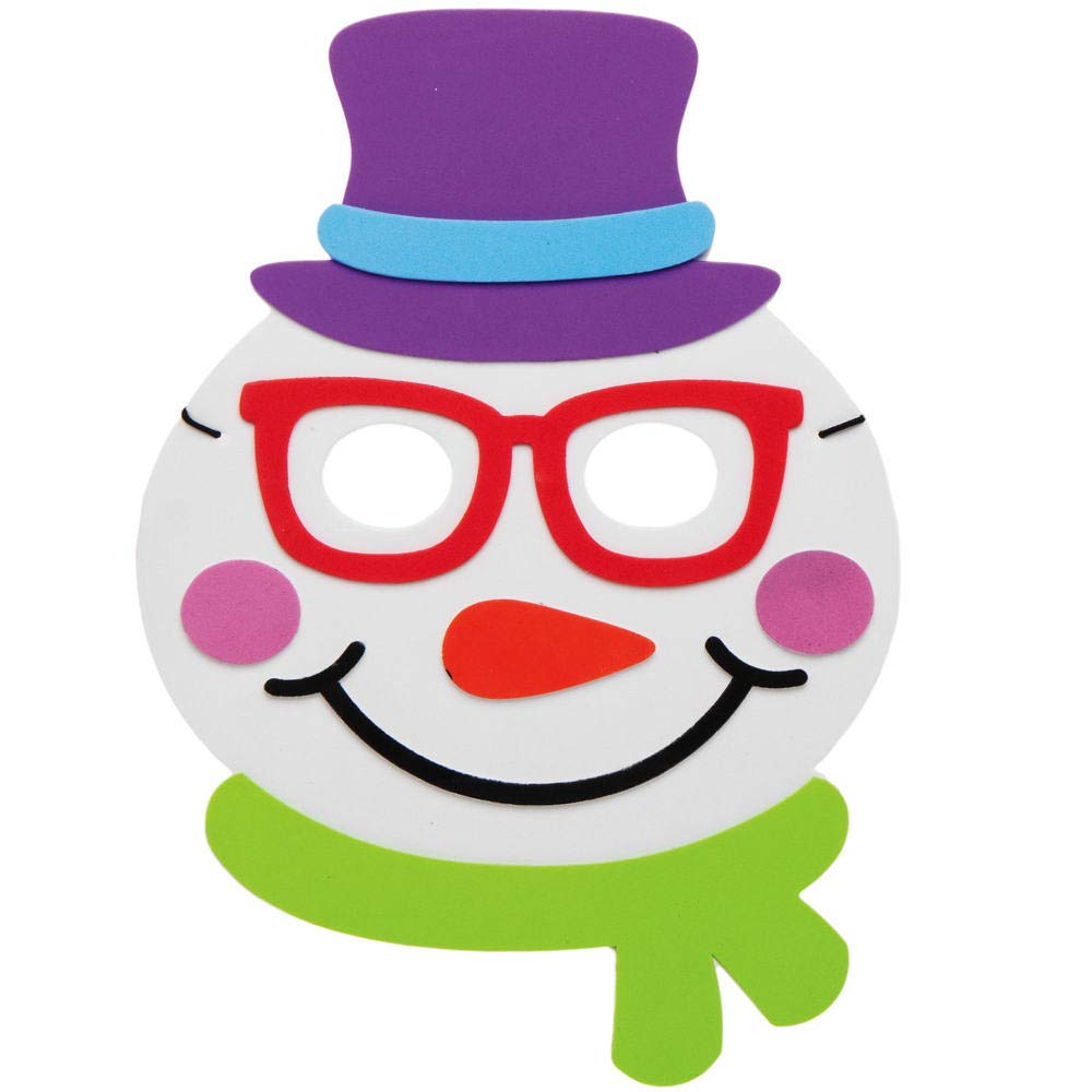 Baker Ross AX528 Snowman Mask Costume Kits for Kids, Pack of 4 - Image 3