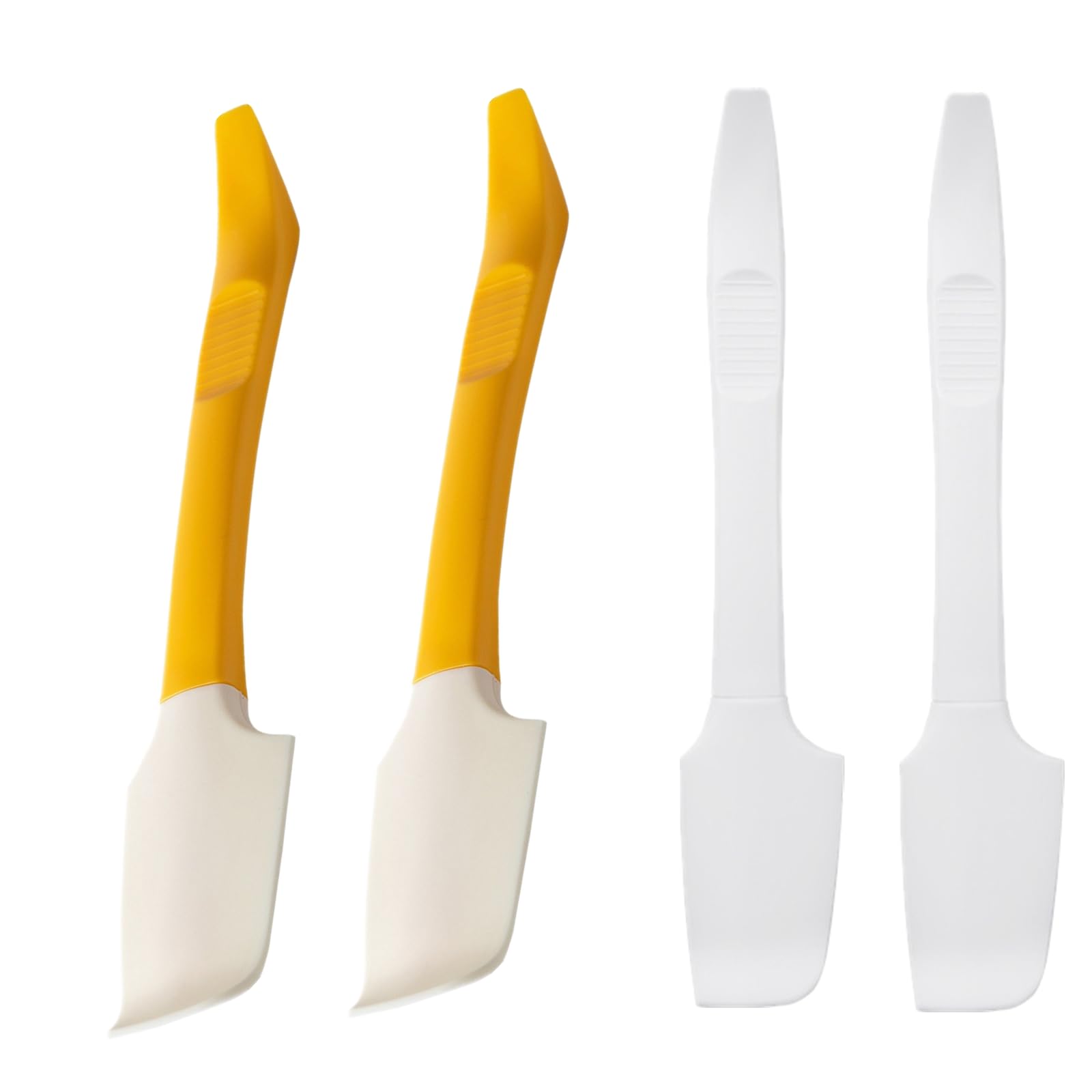 QCVENL 4 Pack Silicone Jam Spreader Spatula with Can Opener End, Multi Purpose Spreaders for Jar, Peanut Butter Jelly Spreader, Chocolate Spreader Mixing Scraper, CQCQ46