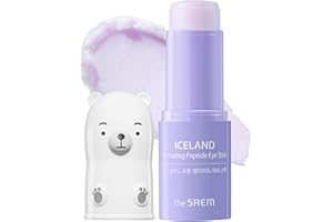 THESAEM Iceland Hydrating Peptide Eye Stick 0.24oz - Elasticity, Cooling, Moisturizing Eye Balm for Loose Skin – Under Eye Treatment - Balm to Smooth Skin Texture - Daisy Flower Scent
