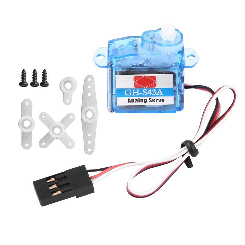 RC Model Mini Servo, 4.3g Mini Micro Analog Servo with Servo Arm for RC