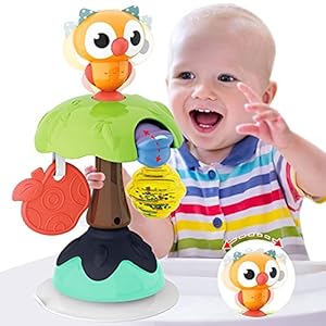 HISTOYE High Chair Toys with Suction Cups for Baby 6 to 12 Months Developmental Baby Tray Rattles Toy for Baby Infants…