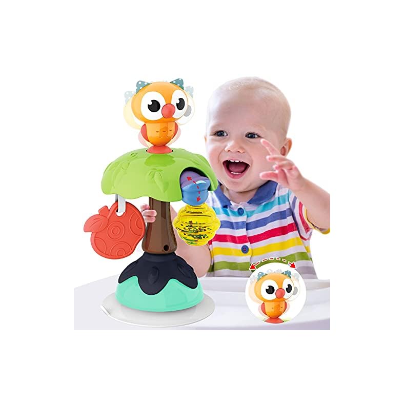HISTOYE High Chair Toys with Suction Cups for Baby 6 to 12 Months Developmental Baby Tray Rattles Toy for Baby Infants…