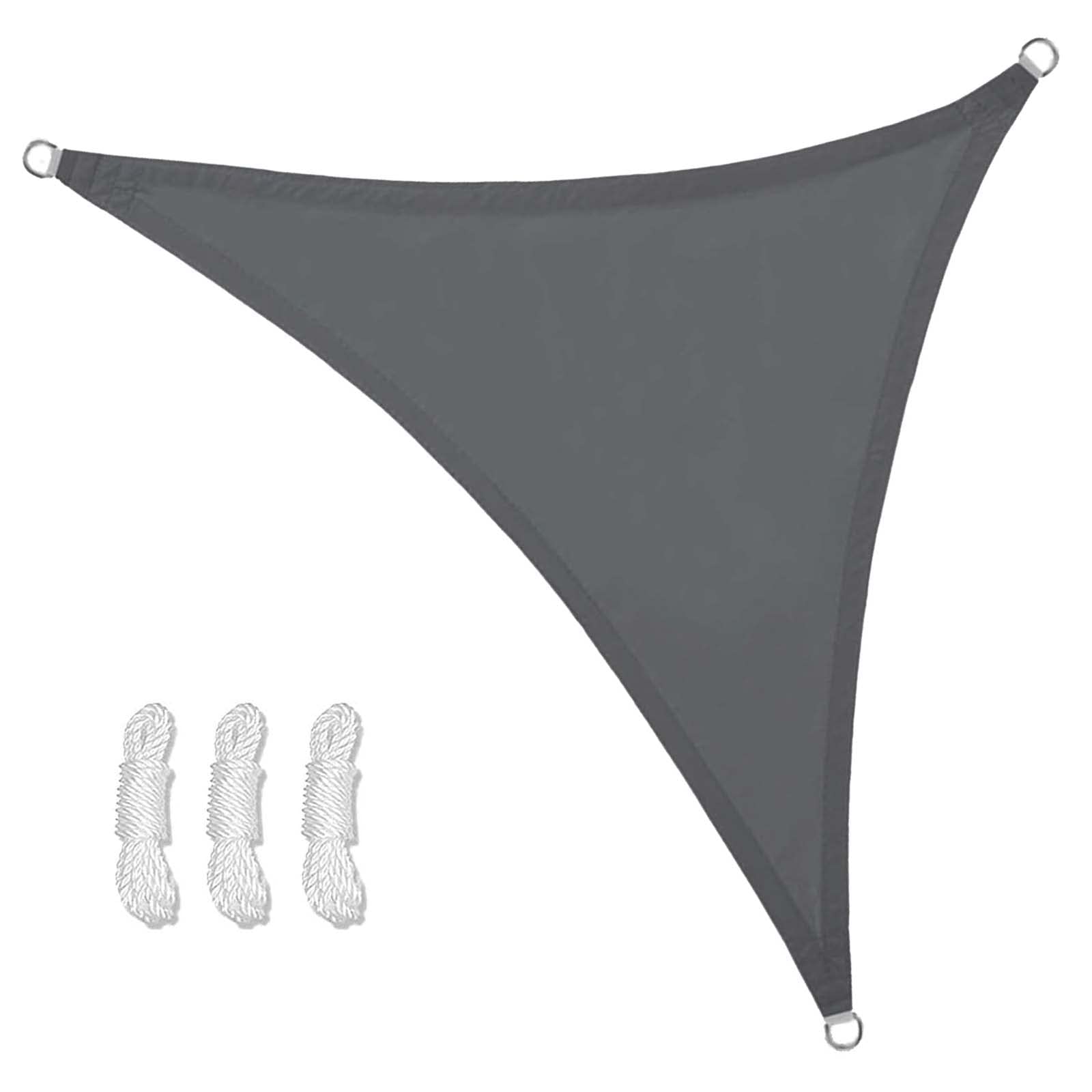 Sunal Triangle Sun Shade Sails 3×3×3m, Waterproof Shade Sail for Garden, 95% UV Blocking Outdoor Sun Shade Shade Canopy with Free Rope for Outdoor Garden Pergola Patio Party Backyard Lawn, Grey